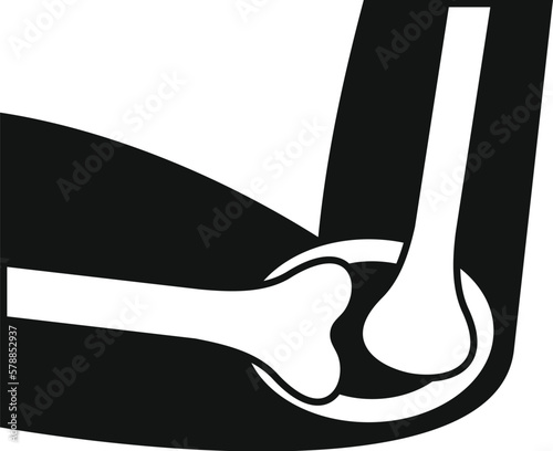 Elbow injury icon simple vector. Medical pain. Body pain