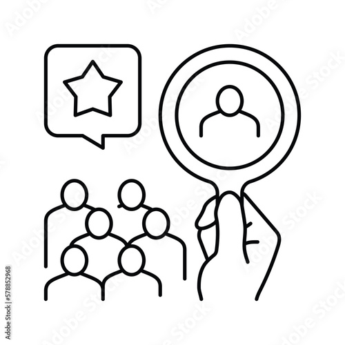 act role model line icon vector illustration
