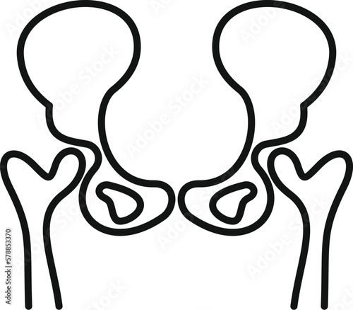 Arthritis icon outline vector. Joint disease. Medical body