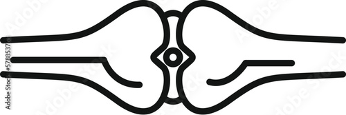 Body joint icon outline vector. Medical pain. Hand doctor