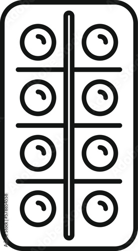 Arthritis blister icon outline vector. Joint pain. Skeleton treatment