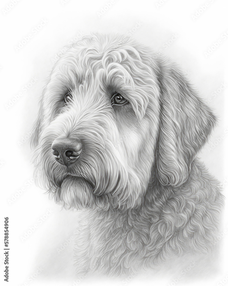 Pencil Sketch of a Labradoodle Dog
AI-Generated