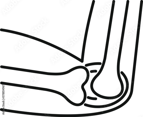 Elbow injury icon outline vector. Medical pain. Body pain