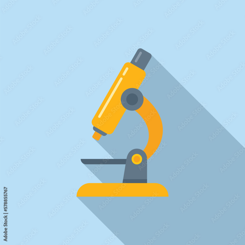 Covid test microscope icon flat vector. Corona lab. Doctor check Covid test microscope icon flat vector. Corona lab. Doctor check