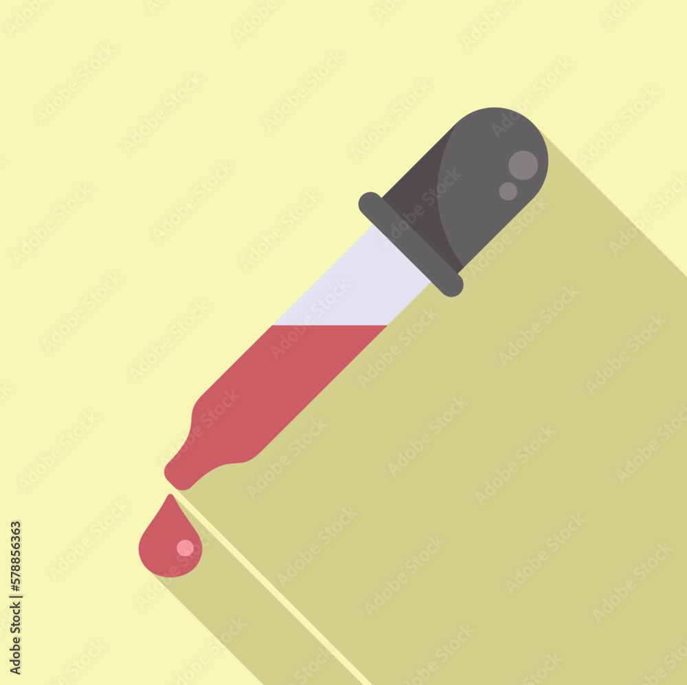 Blood dropper icon flat vector. Test covid. Nose check Blood dropper icon flat vector. Test covid. Nose check