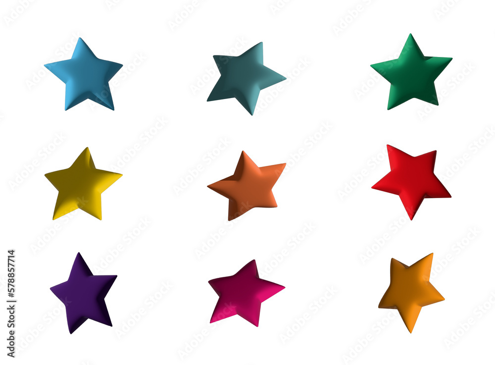 3d Stars Set. Star 3D computer graphics. PNG 3d Stars Set. Star 3D computer graphics. PNG