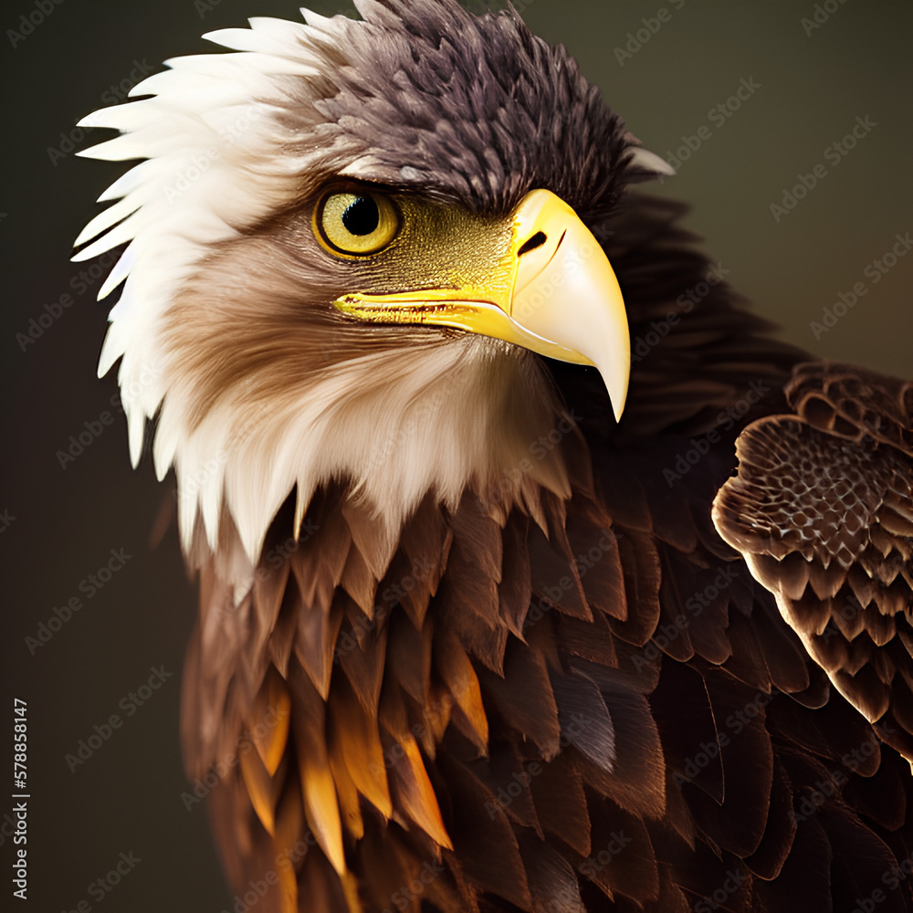 Obraz premium portrait of a eagle, created by AI