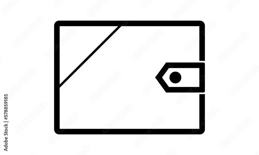 Simple wallet illustration vector logo Simple wallet illustration vector logo