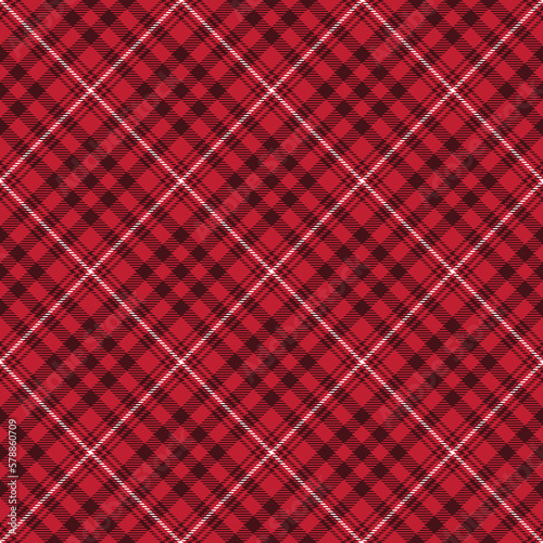 Red Plaid Check Seamless Pattern - Cute plaid check repeating pattern design