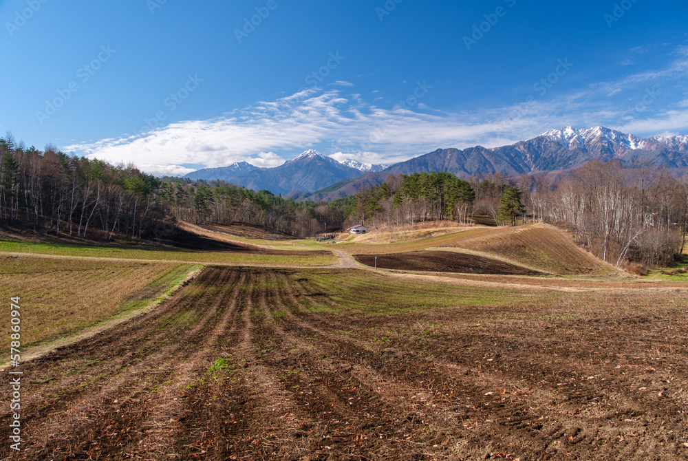 中山高原と後立山連峰