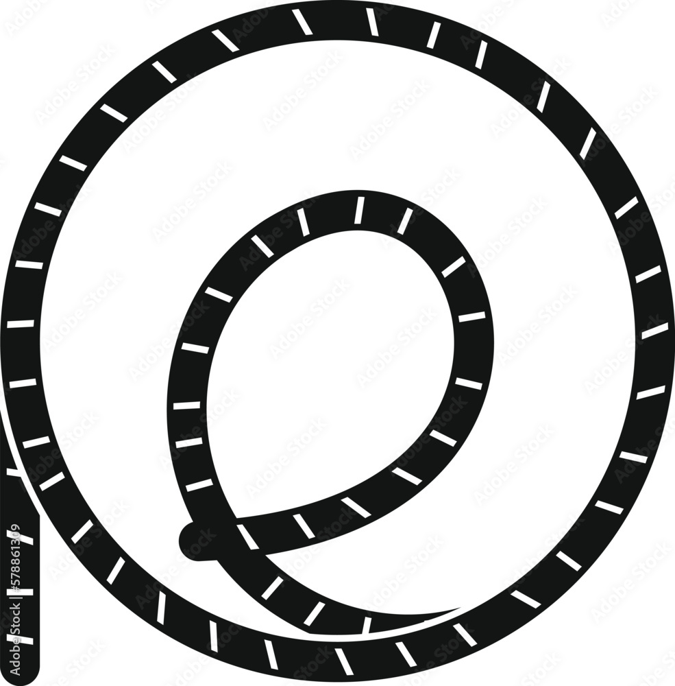 Lasso rope icon simple vector. Western circle. Knot border Lasso rope icon simple vector. Western circle. Knot border