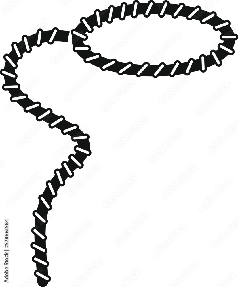 Lasso knot icon simple vector. String rodeo. Western frame Lasso knot icon simple vector. String rodeo. Western frame