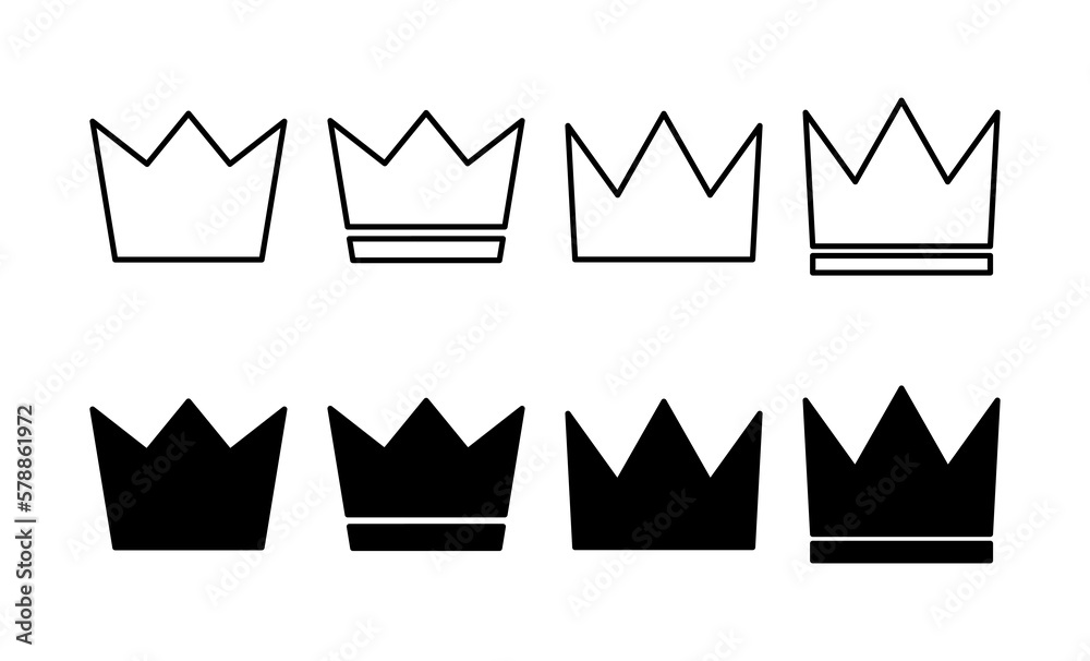 Crown icon vector for web and mobile app. crown sign and symbol Crown icon vector for web and mobile app. crown sign and symbol