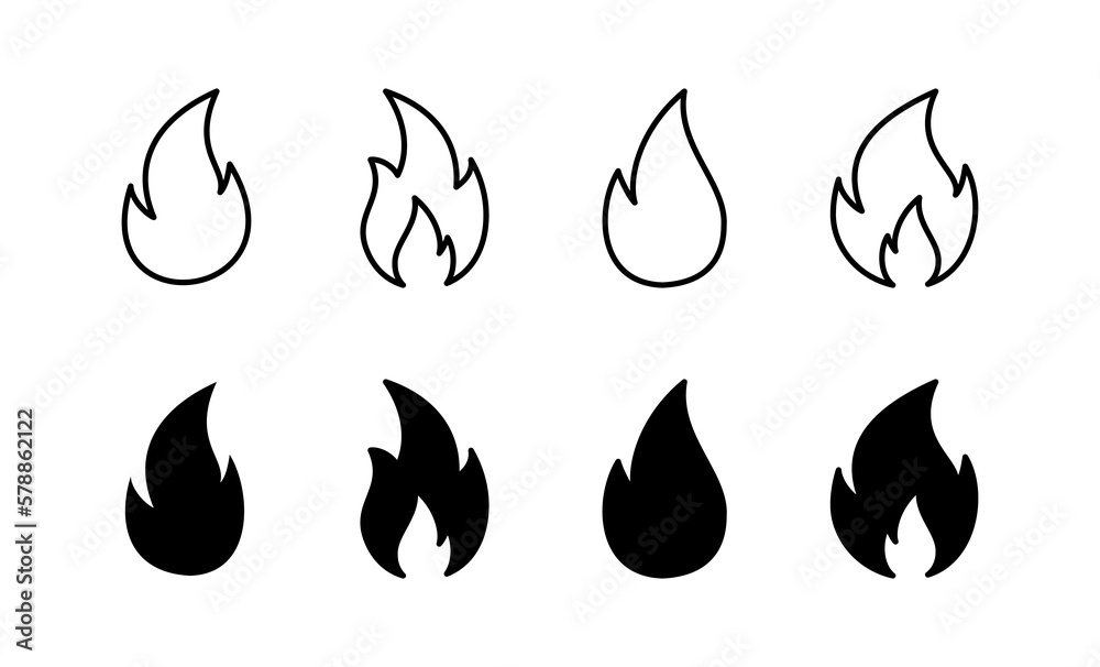 Fire icon vector for web and mobile app. fire sign and symbol Fire icon vector for web and mobile app. fire sign and symbol