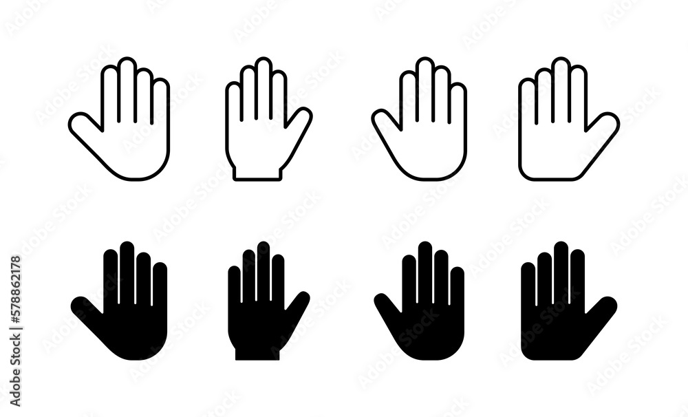 Hand icon vector for web and mobile app. hand sign and symbol. hand gesture Hand icon vector for web and mobile app. hand sign and symbol. hand gesture