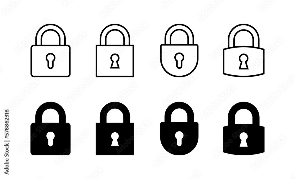 Lock icon vector for web and mobile app. Padlock sign and symbol. Encryption icon. Security symbol Lock icon vector for web and mobile app. Padlock sign and symbol. Encryption icon. Security symbol