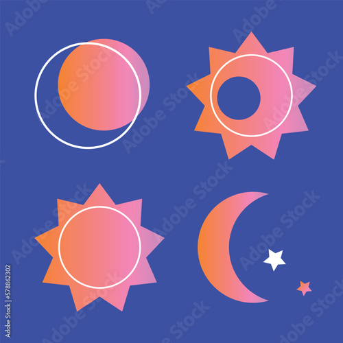 Day and Night Mode Switcher for Phone Screens. Vector. Light and Dark Buttons. Switch to dark or light mode. On Off Switch Element for Mobile App, Web Design, Animation.