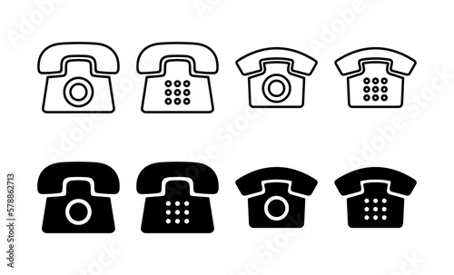 Telephone icon vector for web and mobile app. phone sign and symbol