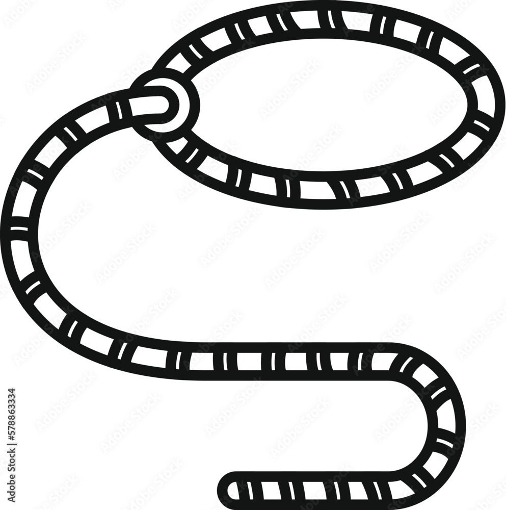 Fototapeta premium Loop lasso icon outline vector. Circle knot. Rodeo cord