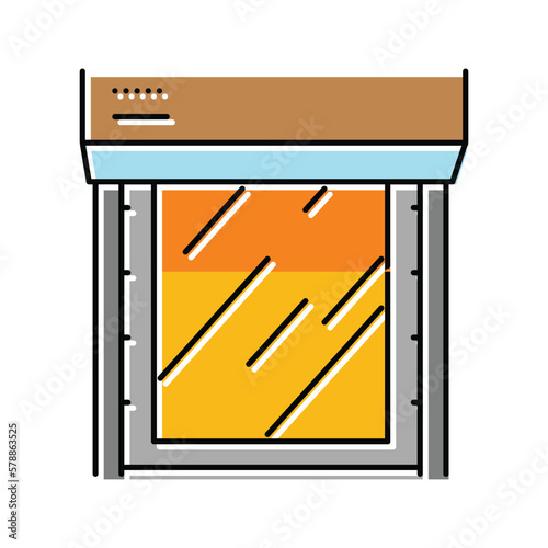 hot strip mill steel production color icon vector illustration
