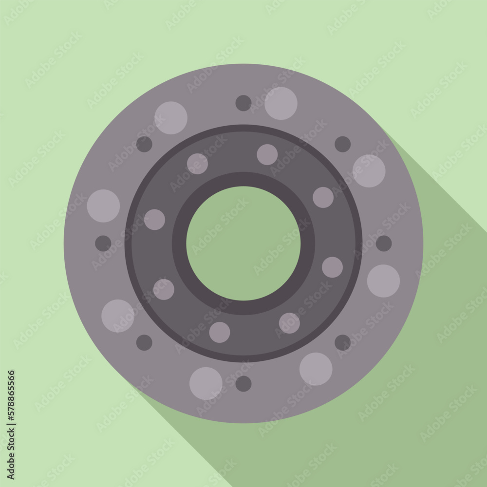 Clutch disk icon flat vector. Auto kit. Cover pressure Clutch disk icon flat vector. Auto kit. Cover pressure