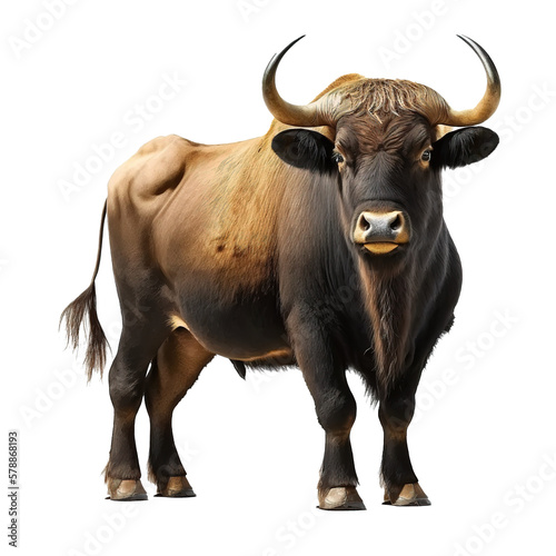 gaur isolated on background photo