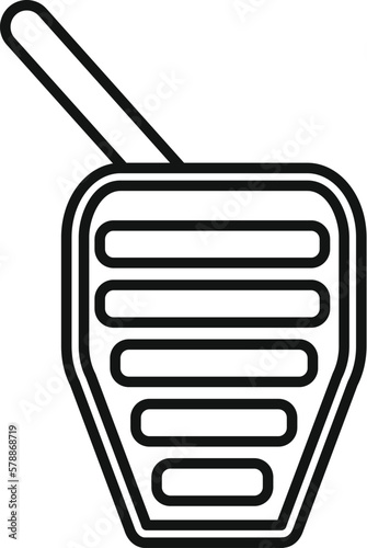 Clutch pedal icon outline vector. Car disk. Machine repair