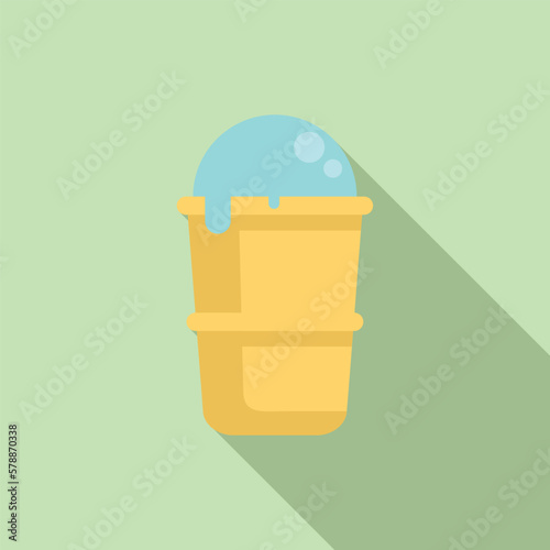 Ice cream icon flat vector. Fast food. Delivery cake