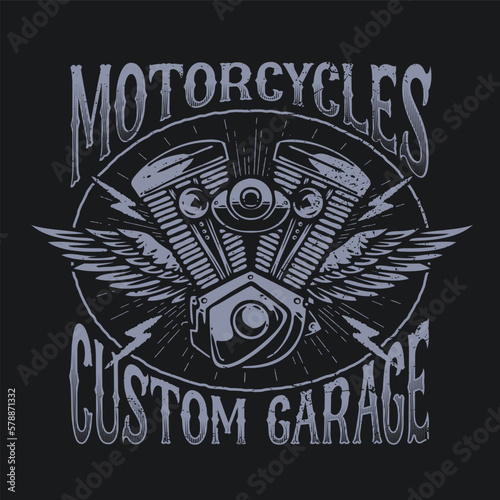 classic retro vintage motorcycle logo