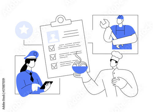 Alternative civilian service abstract concept vector illustration.