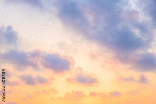Fototapeta Naklejka Na Ścianę i Meble -  Beautiful view of summer sky with clouds at sunset