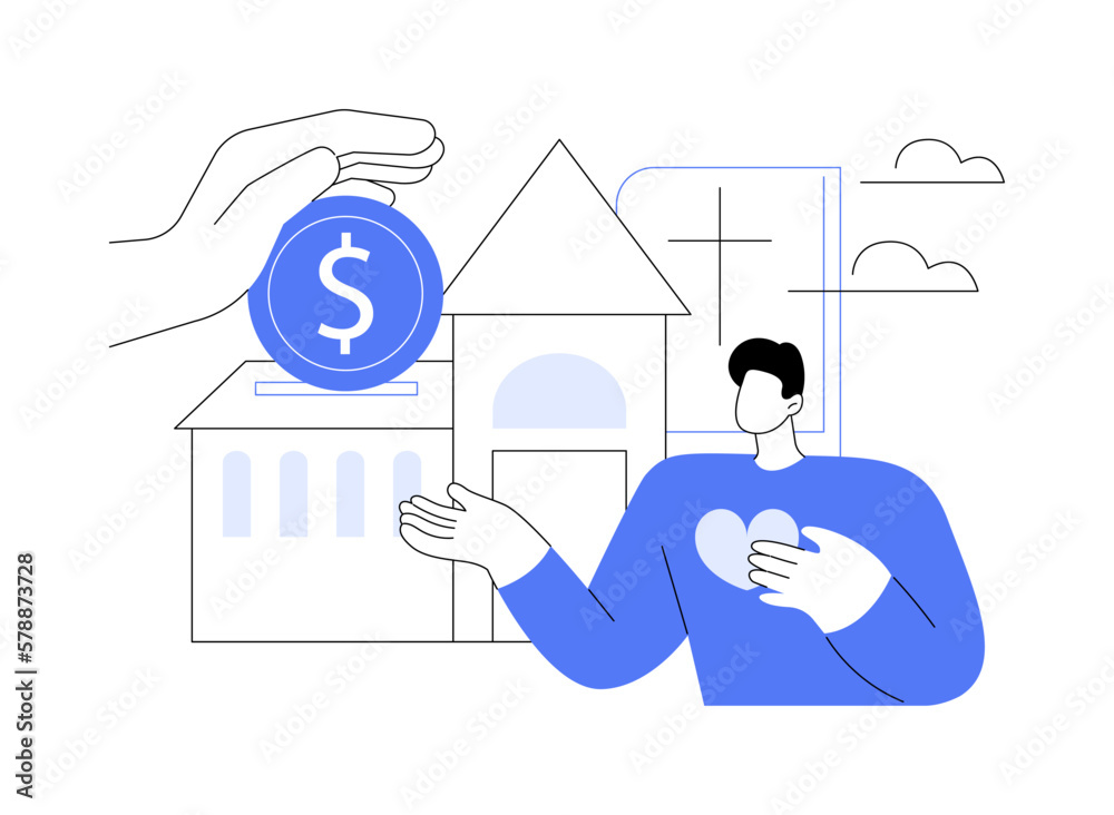 Donation abstract concept vector illustration. Donation abstract concept vector illustration.