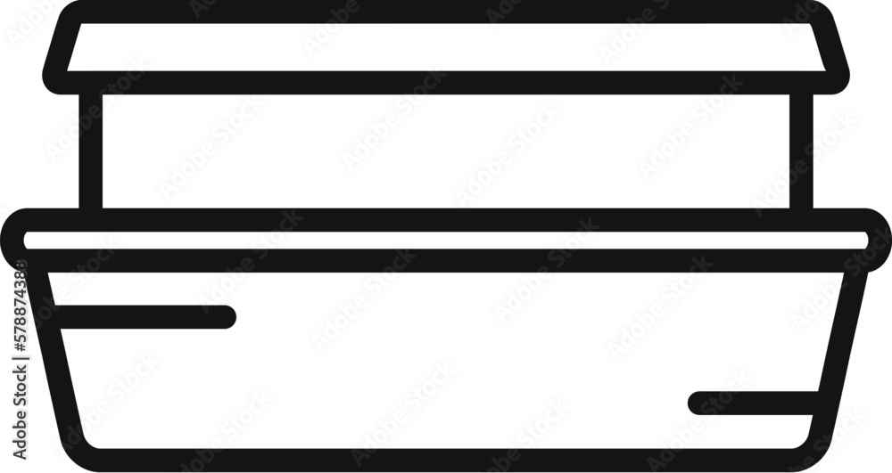 Cake box icon outline vector. Fast food. Dinner snack Cake box icon outline vector. Fast food. Dinner snack