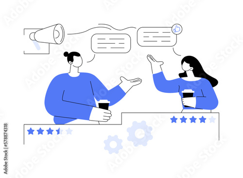 Relationship marketing abstract concept vector illustration.