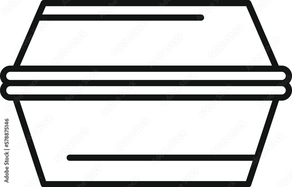 Delivery box icon outline vector. Fast food. Snack package Delivery box icon outline vector. Fast food. Snack package