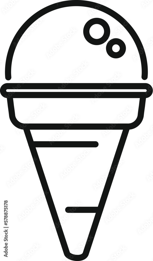 Ice cream cone icon outline vector. Fast food. Delivery cake Ice cream cone icon outline vector. Fast food. Delivery cake