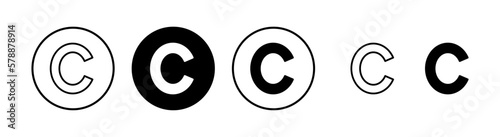 Copyright icon vector illustration. copyright sign and symbol