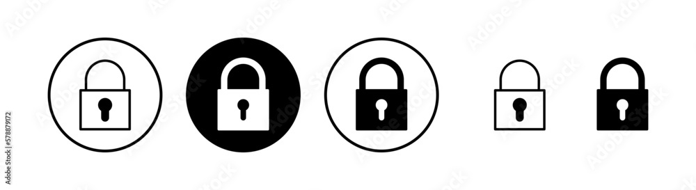 Lock icon vector illustration. Padlock sign and symbol. Encryption icon. Security symbol Lock icon vector illustration. Padlock sign and symbol. Encryption icon. Security symbol