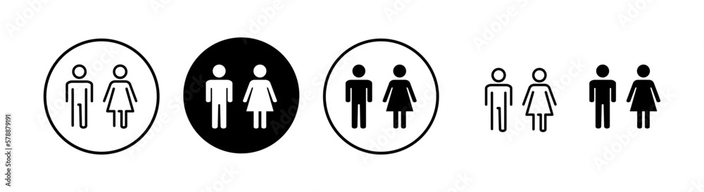 Man and woman icon vector illustration. male and female sign and symbol. Girls and boys Man and woman icon vector illustration. male and female sign and symbol. Girls and boys