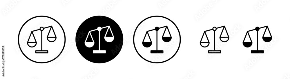 Scales icon vector illustration. Law scale icon. Justice sign and symbol