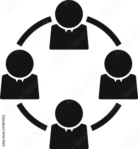 Business group icon simple vector. Human work. Team job