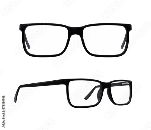 set of glasses isolated