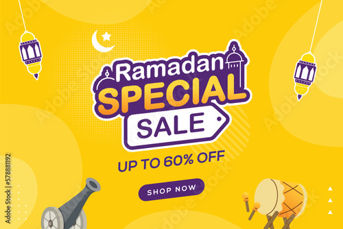 Ramadan sale promotion banner template