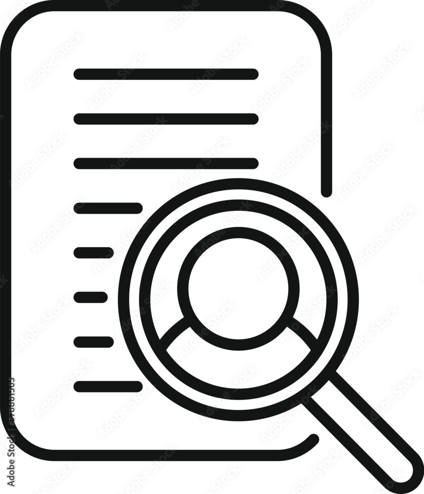 Search person icon outline vector. Human work. Manager business Search person icon outline vector. Human work. Manager business