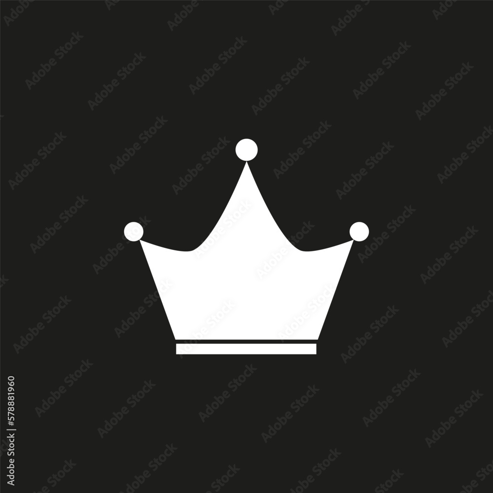 Modern white crown black background. Vector illustration. Modern white crown black background. Vector illustration.