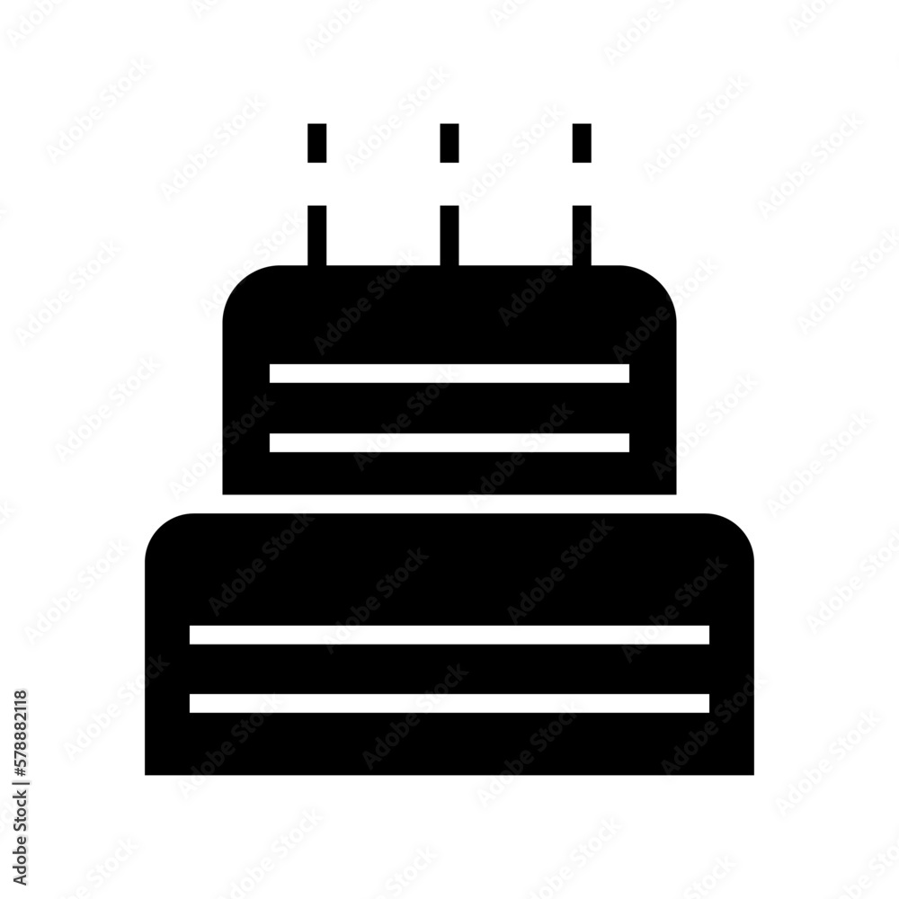 cake icon or logo isolated sign symbol vector illustration - high quality black style vector icons
