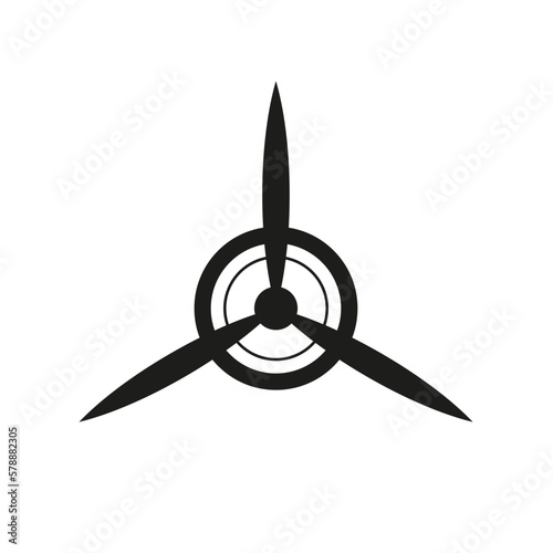 Vintage airplane propeller icon, great design for any purposes. Vector illustration.