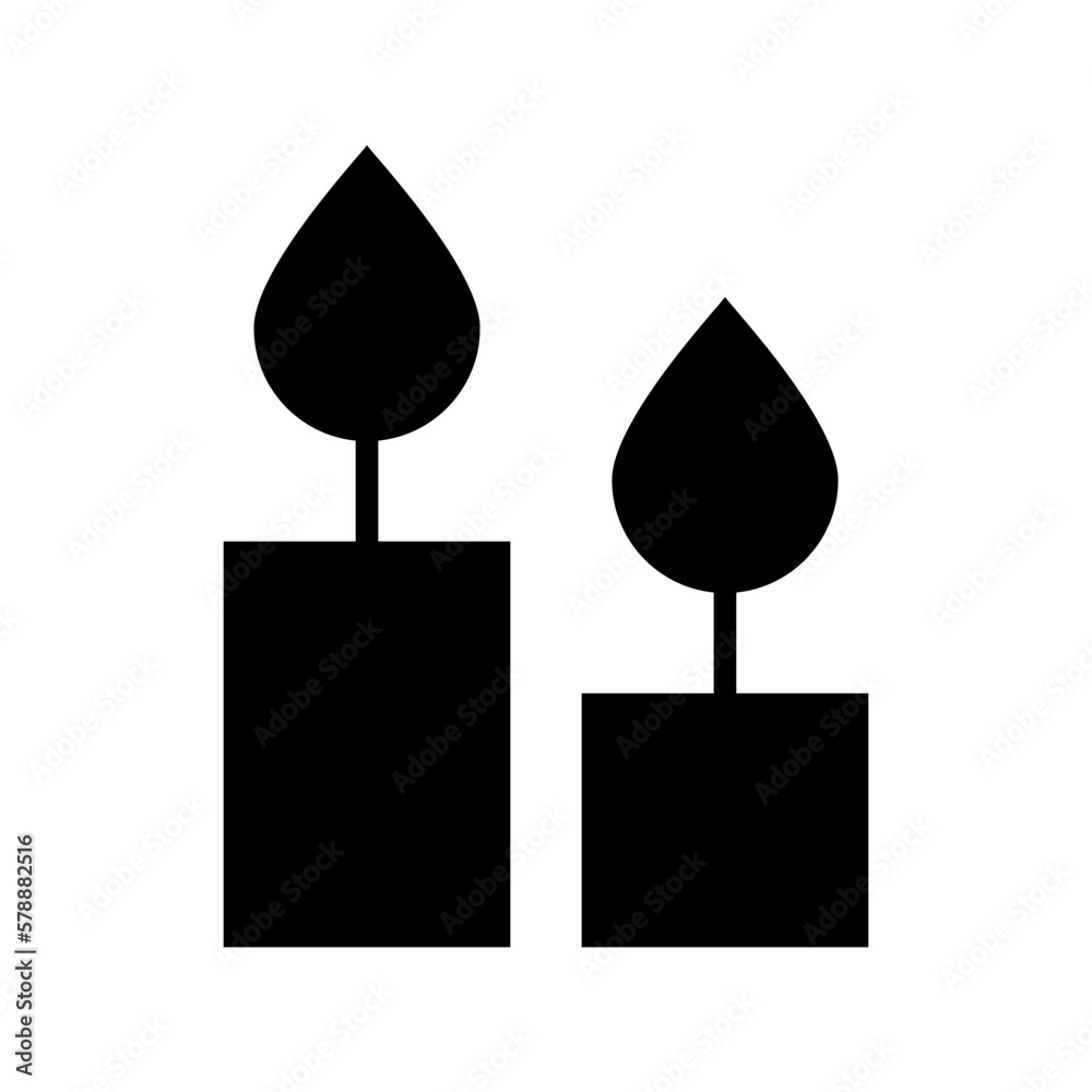 candles icon or logo isolated sign symbol vector illustration - high quality black style vector icons
