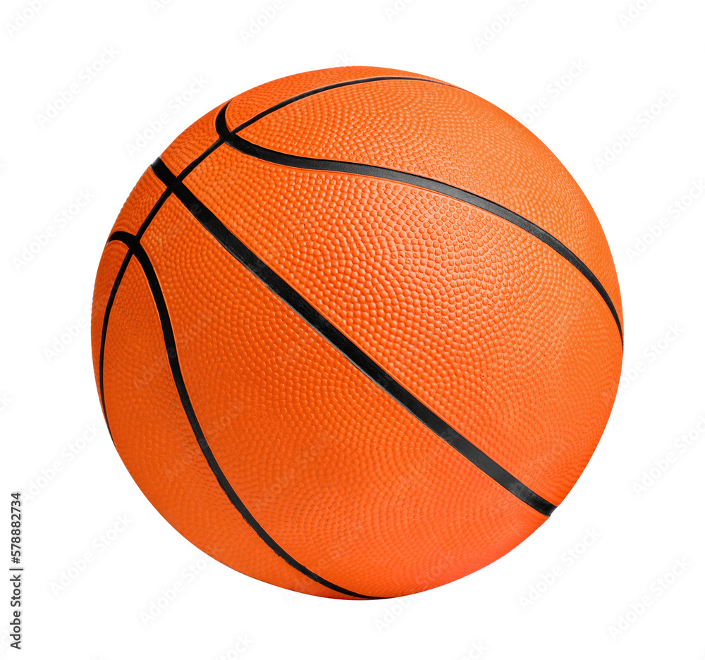 Fototapeta premium New orange basketball ball isolated on white