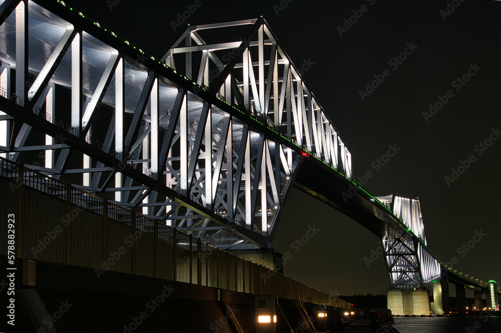 Obraz premium 夜の東京ゲートブリッジ